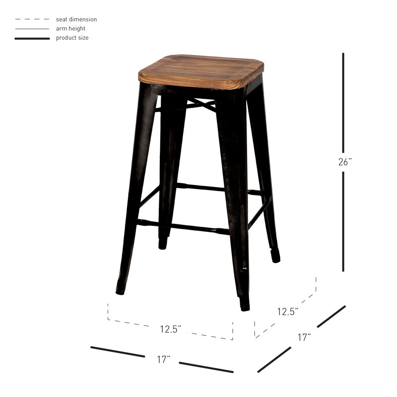 Zipcode Design™ Irvington Solid Wood Bar & Counter Stool & Reviews